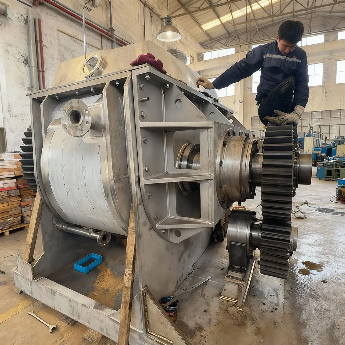 桨叶干燥机安装旋转轴封